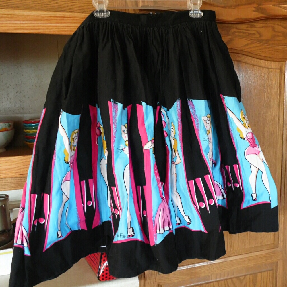 Pinup couture burlesque skirt